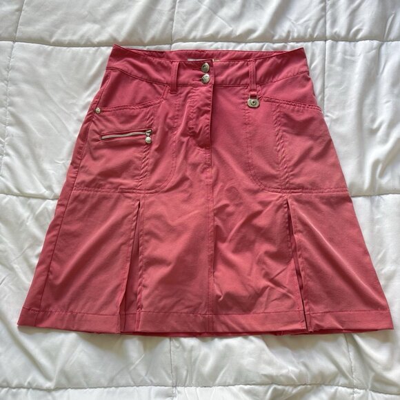 Daily Sports Golf Skort Skirt Pink Womens Size 2 Outdoor Pockets Nylon - Picture 1 of 12